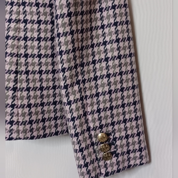J.CREW Women's Wool Blend Houndstooth Blazer. Size 4 - Picture 8 of 16
